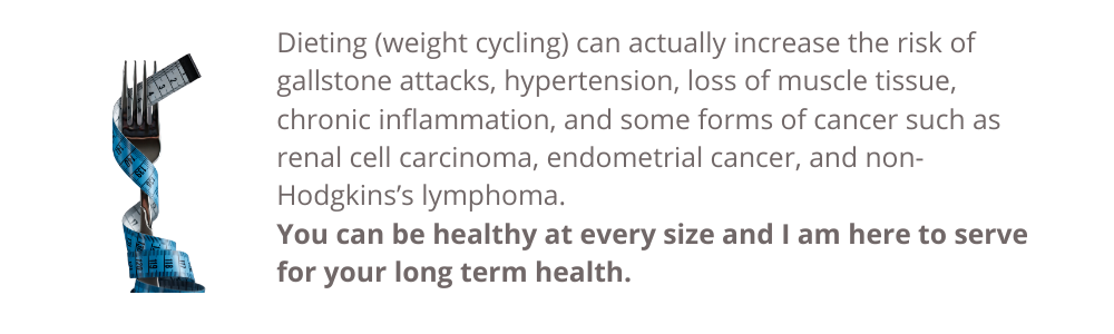 Dieting (weight cycling) can actually increase the risk of